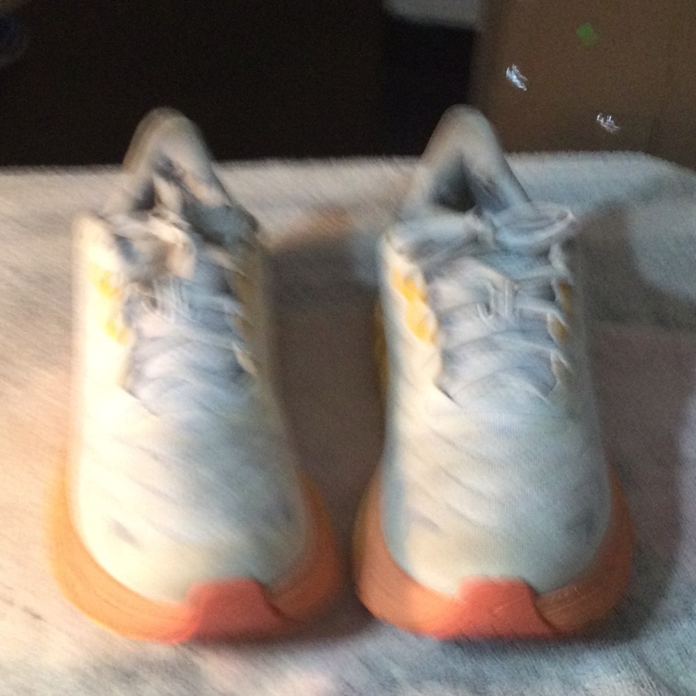Stylish White and Orange Sneakers